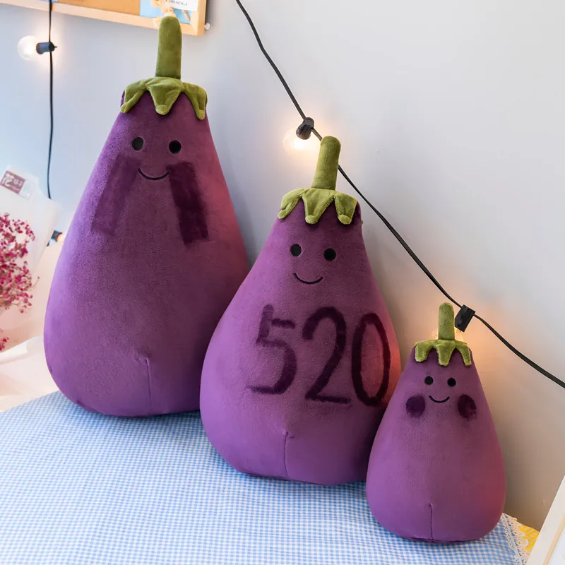 

[Funny] Eggplant Plush Toy Plant Vegetable Doll Plush Doll Funny Graffiti Rag Doll Pillow Gift plush