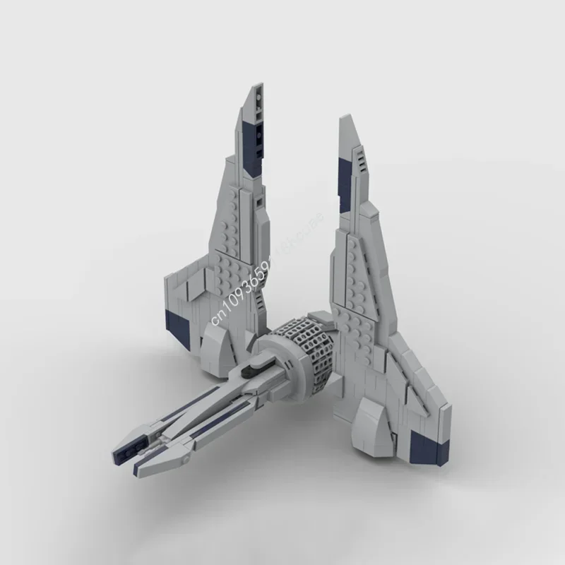 Фото 414 деталей MOC Star Battle Micro: Модель истребителя/транспортного корабля класса Kom'rk, конструктор, креативная сборная игрушка, подарок для детей №2