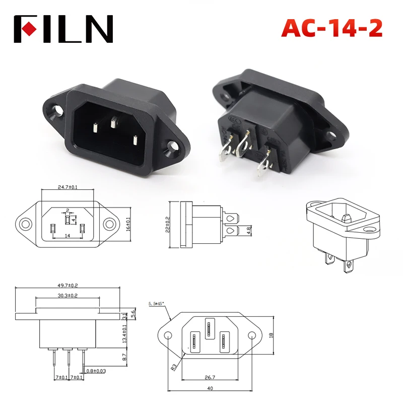 

FILN IEC320 красный кулисный переключатель 10А