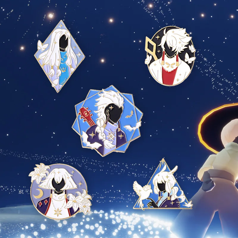 

Light Encounter Game Peripheral Brooch Metal Badge Corsage Character Pin Silk Scarf Button Badge Button for Kids Friends Gifts