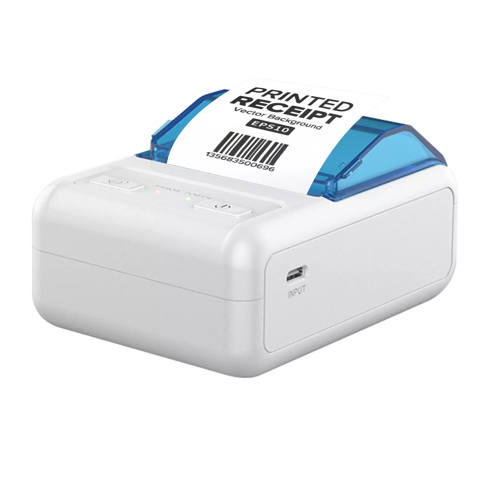 

2022 2022. Портативный мини-термопринтер QI P11 58 мм, чековый принтер большой емкости USB + беспроводной принтер для этикеток BT