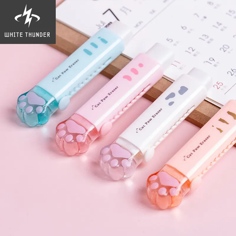 

Kawaii Cat Paw Creative Eraser Cute Drawing Clean Erasers Kids Girls Sudent Writing Stationery for Child Gift School Supplies