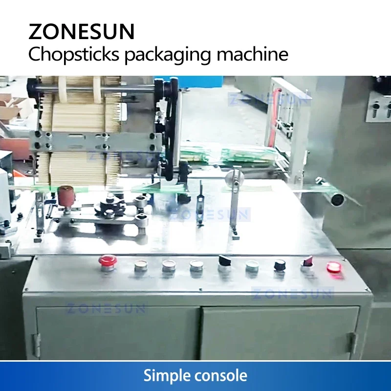 Машина для упаковки столовых приборов Zonesun с горизонтальным потоком машина