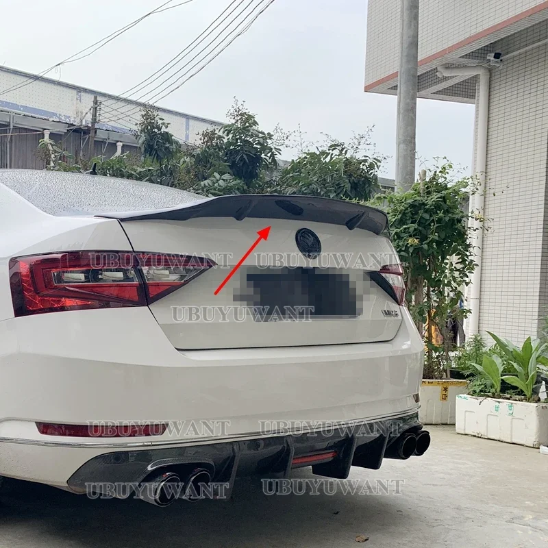 Для Skoda Superb 2015-2019 R Style CARBON FIEBR/глянцевый черный автомобильные аксессуары Хвостовой