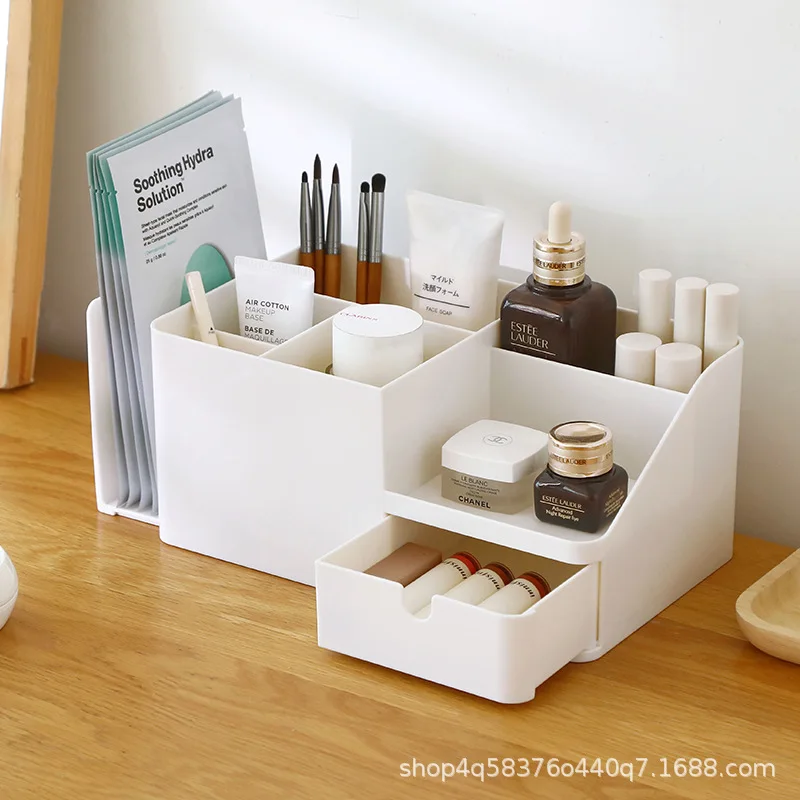 

Органайзер из АБС-пластика для стола и офиса, держатель для хранения с наклейками, Настольная коробка для всякой всячины, косметика, растяги...