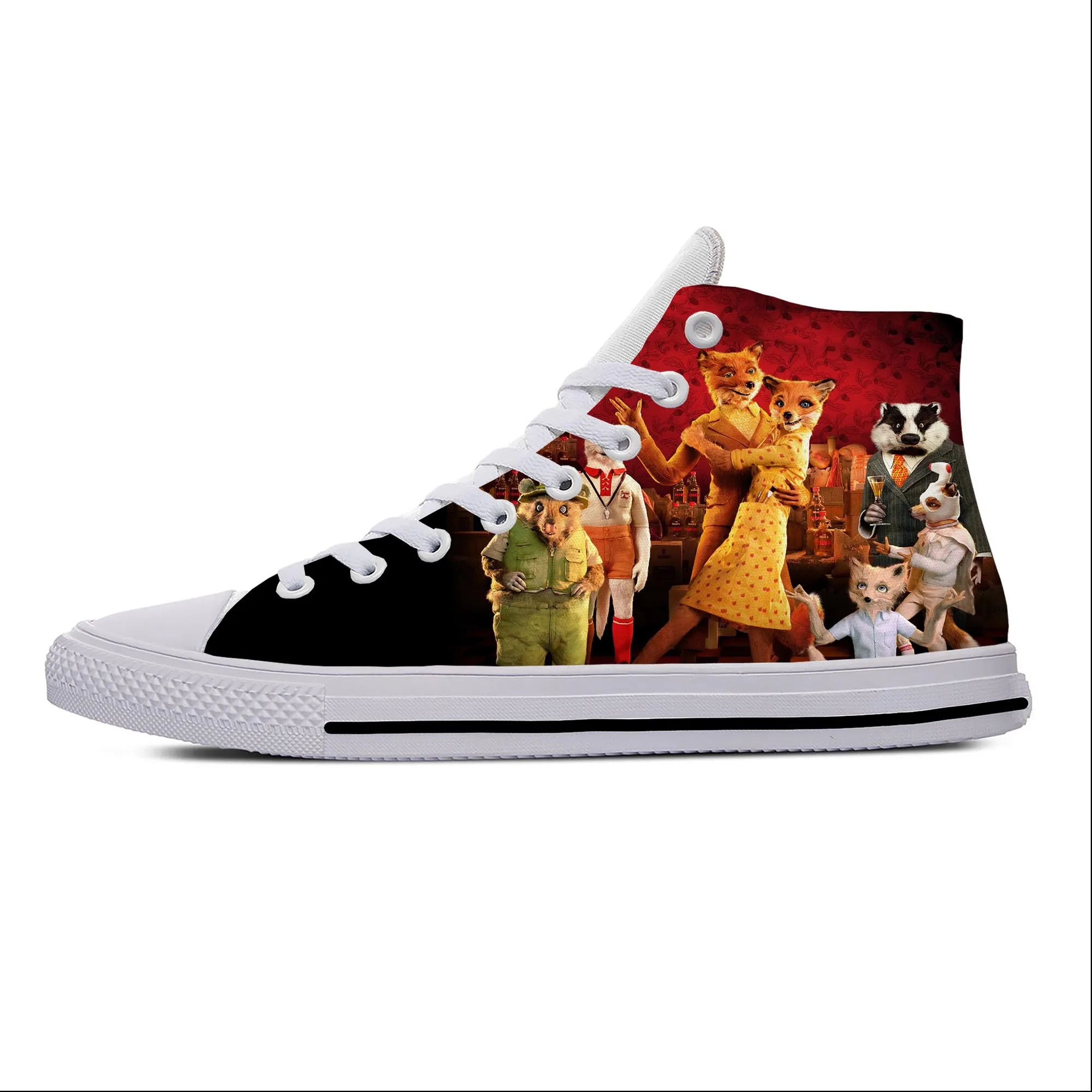 

Anime Cartoon Manga Comic Fantastic Mr Fox Funny Casual Cloth Shoes High Top Lightweight Breathable 3D Print Men Women Sneakers