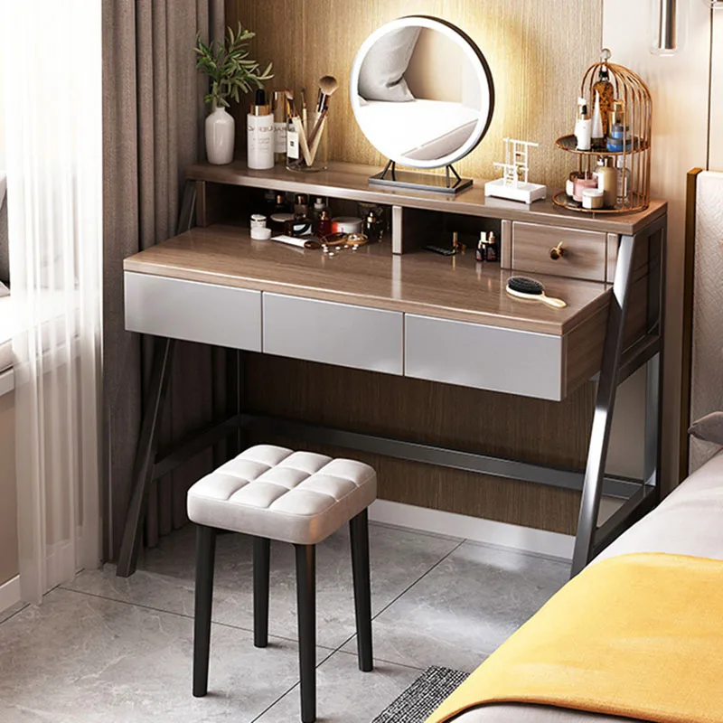 

Vintage Stool Dressing Table Womens Nordic Storage Minimalist Dressing Table Classic European Schminktisch Bedroom Furniture