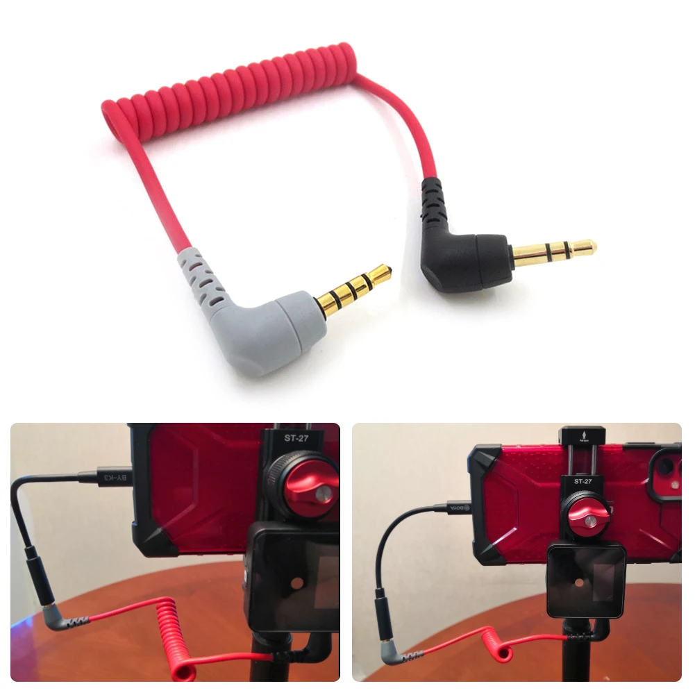 

3,5 мм провод для микрофона Замена для RODE Videomic Pro +/VideoMic GO TRS to TRRS патч-кабель микрофон Аксессуары