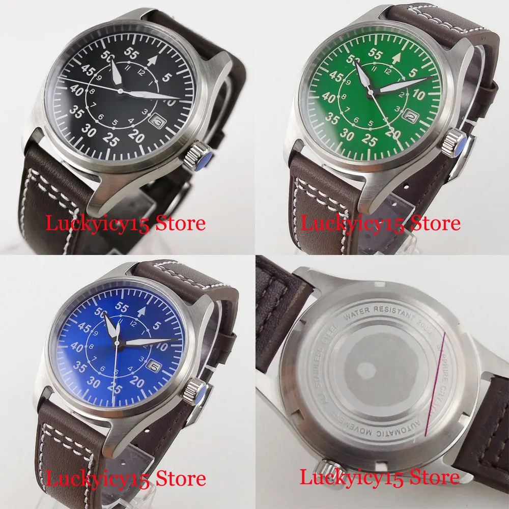 

Nologo Brushed 200MM Waterproof 39MM Steel 24 Jewels NH35A Automatic Men Watch Solid Back Luminous Dial Sapphire Crystal