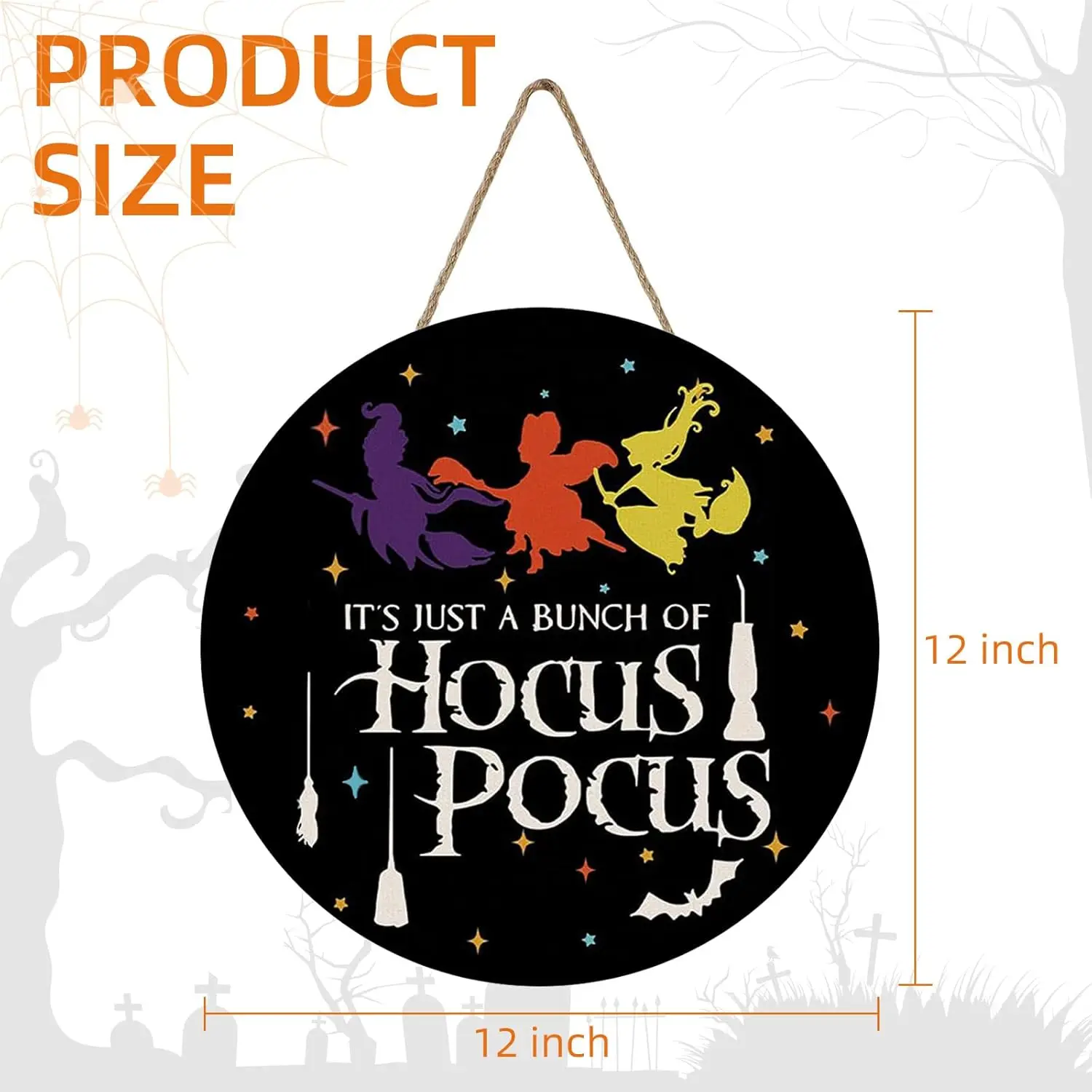 Дверной знак на Хэллоуин просто куча хокуса покуса приветственный для входной