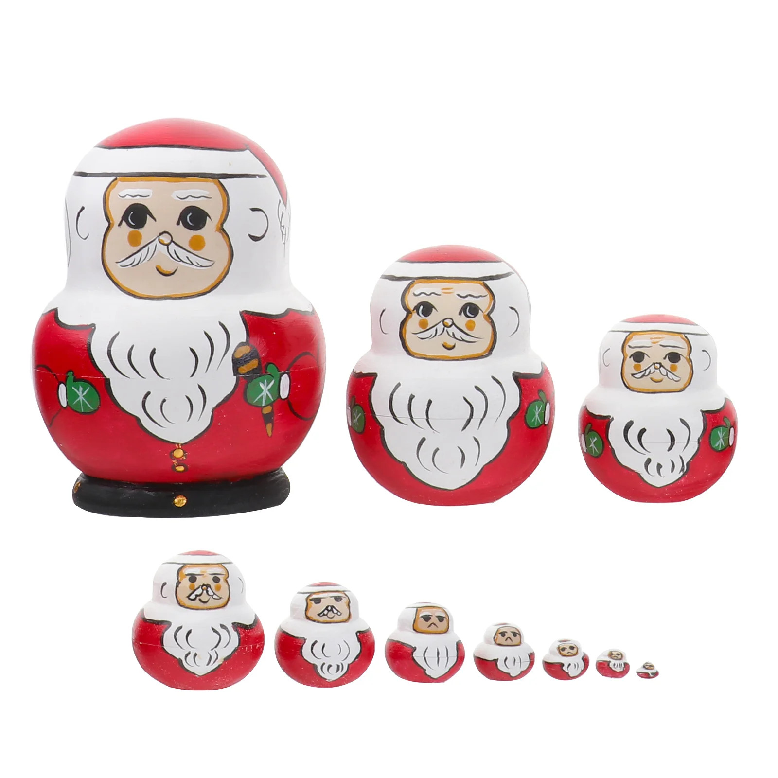 

Nestingrussianchristmas Дед Мороз деревянная игрушка бабушкированные фигурки штабелирование Санты деревянный подарок орнамент настольные игрушки