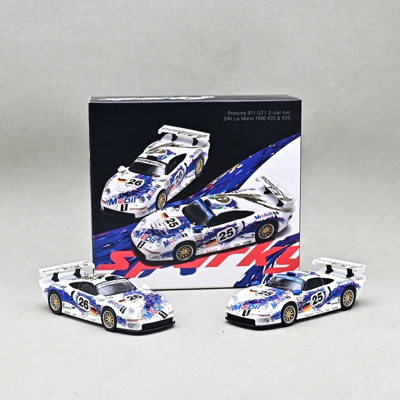 Фото 1:64 911 GT1 набор гоночных автомобилей из сплава, литая под давлением миниатюрная модель моделирования, украшение для взрослых, игрушка для мальчиков, подарок на детский фестиваль №1