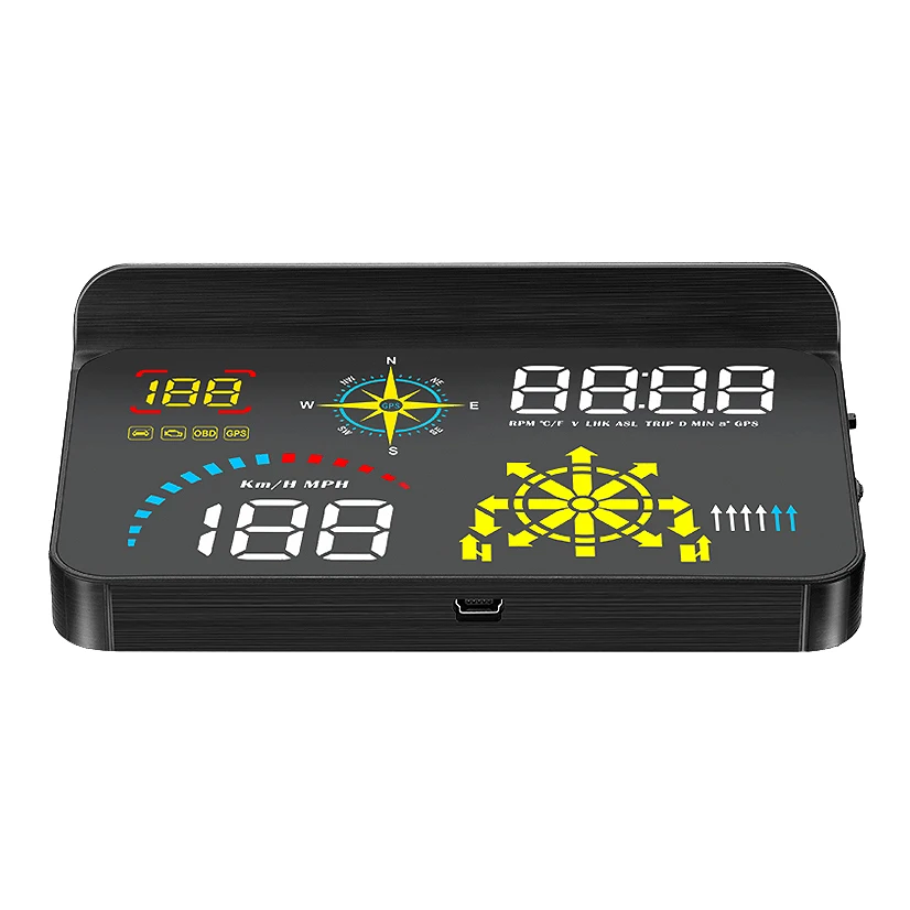 Автомобильный проектор на лобовое стекло Diaplay Q10 HUD OBD2 навигационный дисплей GPS