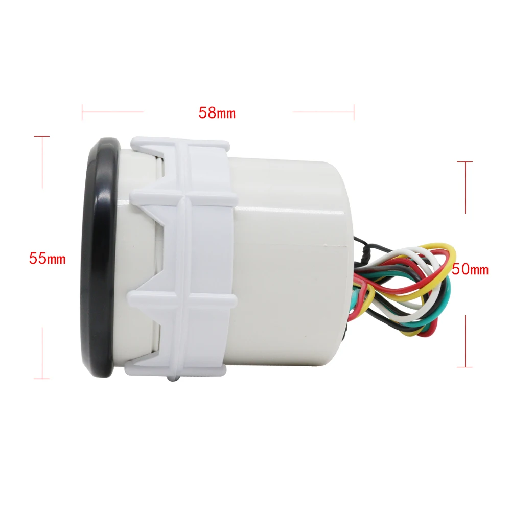 2'' 52mm Universal Smoke Lens Auto Tachometer White LED 0-8000 RPM Gauge Car Meter For 1-8 Cylinders Gasoline Car images - 6