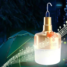 42LED Bluetooth camping lights outdoor night market camping light mobile phone charger instead of delivery audio light USB rechargeable LED emergency lighting Outdoor bulb portable tent lamp lantern battery BBQ BBQ camping light patio porch garden V2 2nd ...