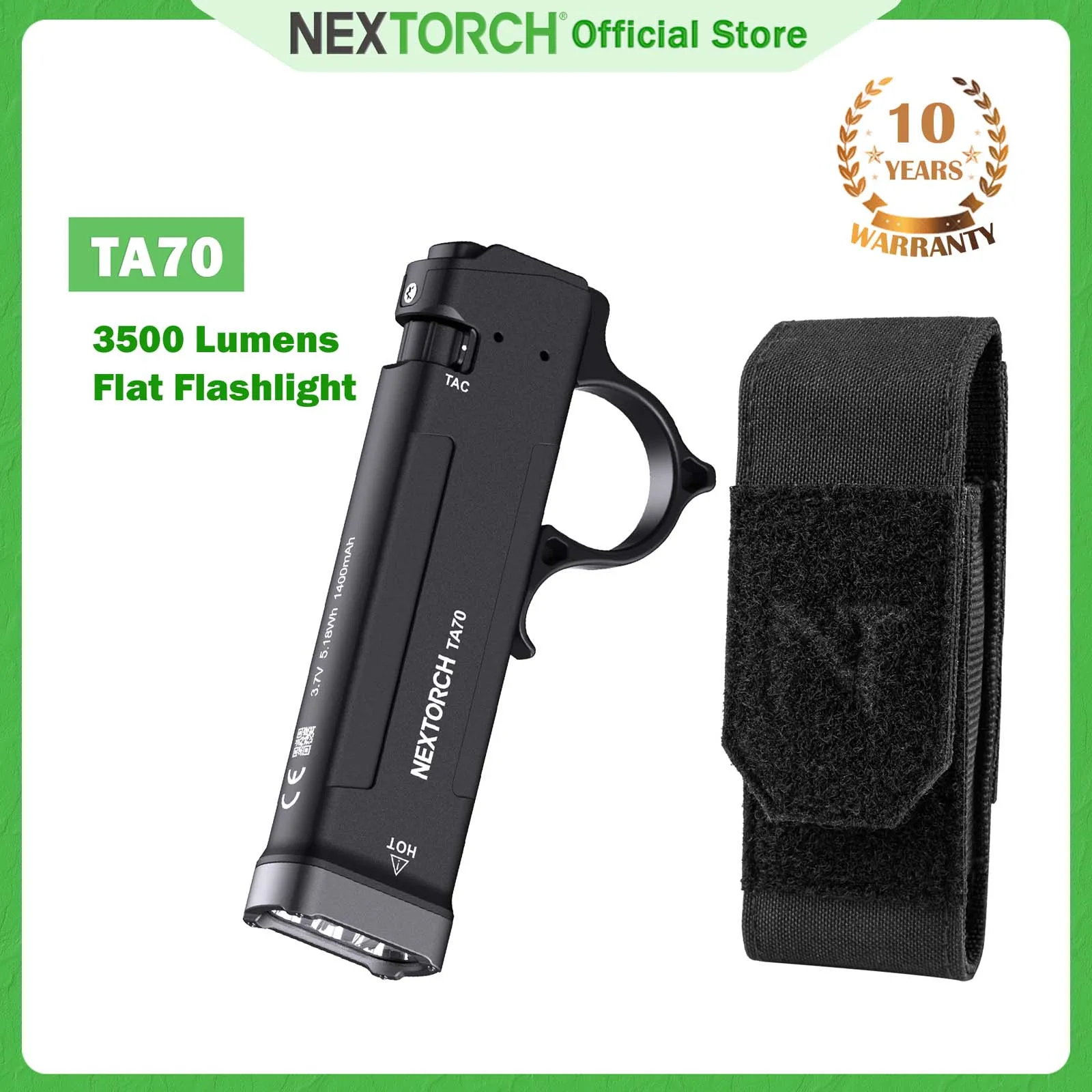 

NEXTORCH TA70 EDC Плоский перезаряжаемый фонарик