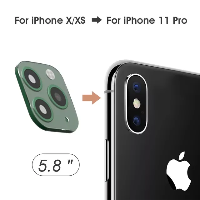 

For iPhone X XS MAX XR Seconds Change to 11 Pro Max Lens Sticker Modified 11PROMAX Explosion Case Lens Camera