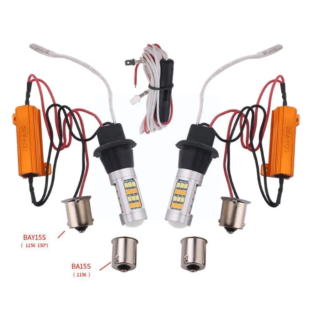 

Luces de marcha Canbus DRL para iluminación de coche, 2 piezas, BA15S, 1156, P21W, BAU15S, PY21W, T20, W21W, 7440, 42LED, m M8V2