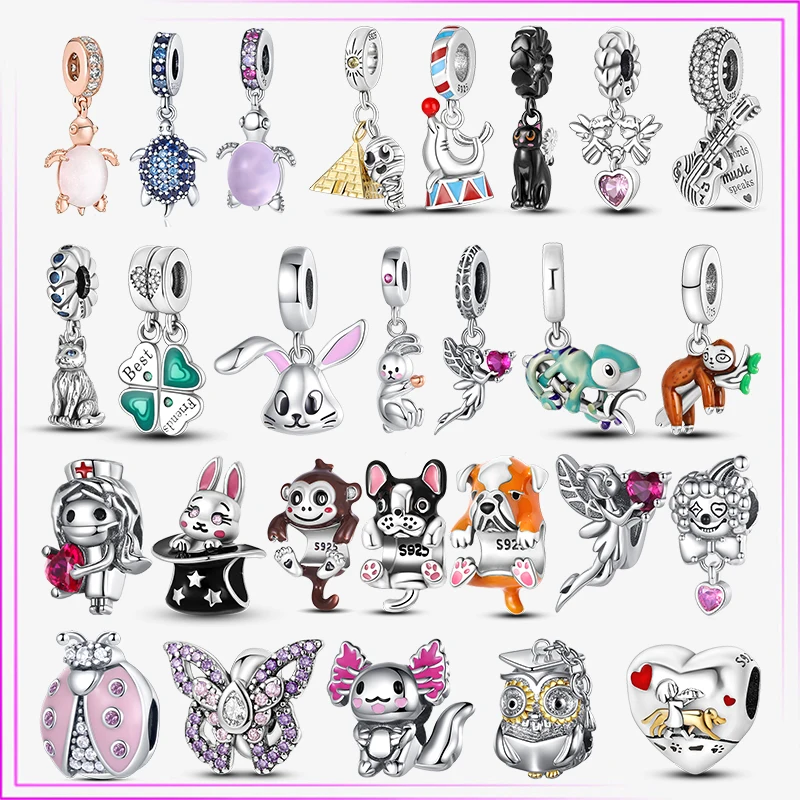 Шарм-подвеска из серебра 925 пробы оригинальные шармы браслет сделай сам брелок