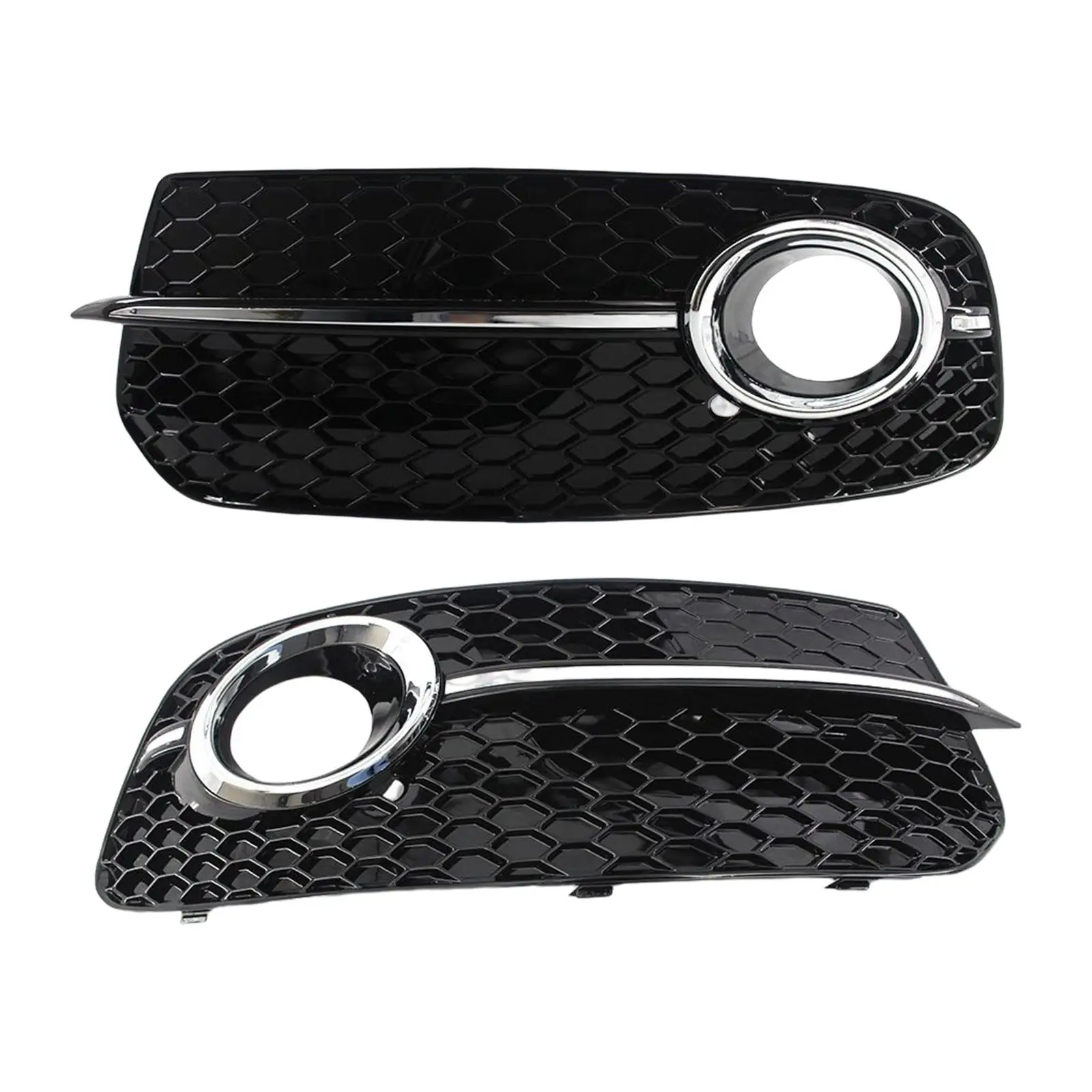 

Front Bumper Fog Light Grill Grille Cover Automobile Replaces Professional Honeycomb Part Fog Lamp 1 Pair for Audi Q5 13-16