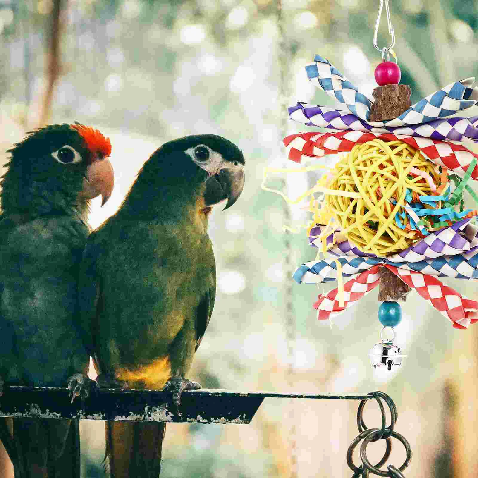 

Parrot Chewing Toy Colorful Pet Bird Parrots Toy Bird Teeth Grinding Toy