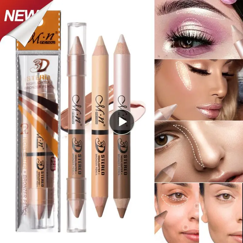 Face Makeup Concealer Waterproof Contour Repair Bronzer Brighten Wooden Pen Tslm1
