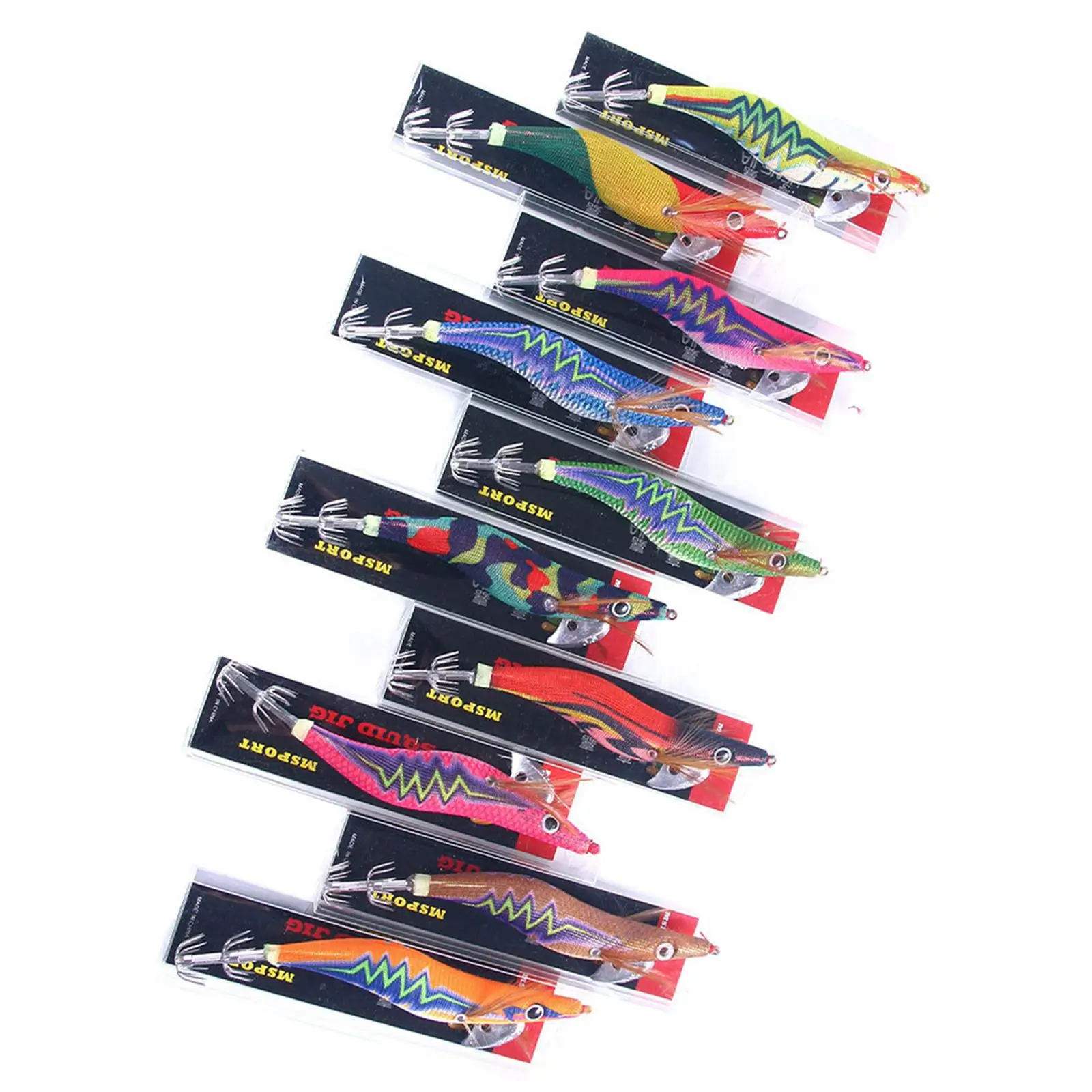 

10 шт. светящийся кальмар, джиг-крючки