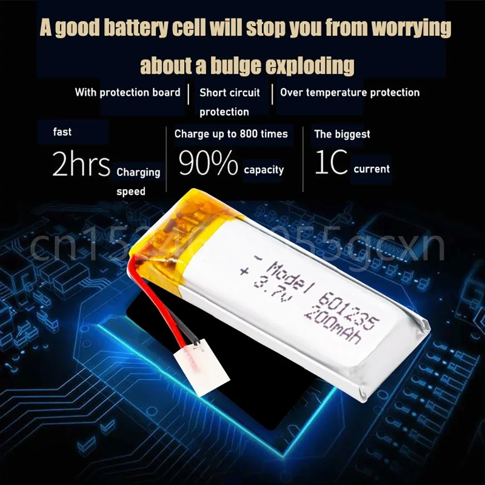 Lipo Cells 3 7 В 601235 Литий-полимерная аккумуляторная батарея 200 мАч для MP3 MP4 GPS