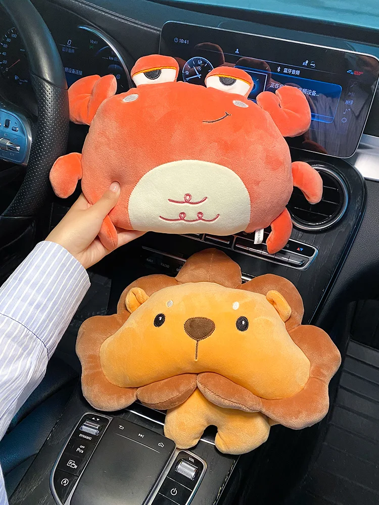 

2022 New Arrival Cartoon Series Plush Four Seasons Universal Car Interior Oranment Car Neckpillow Headrest