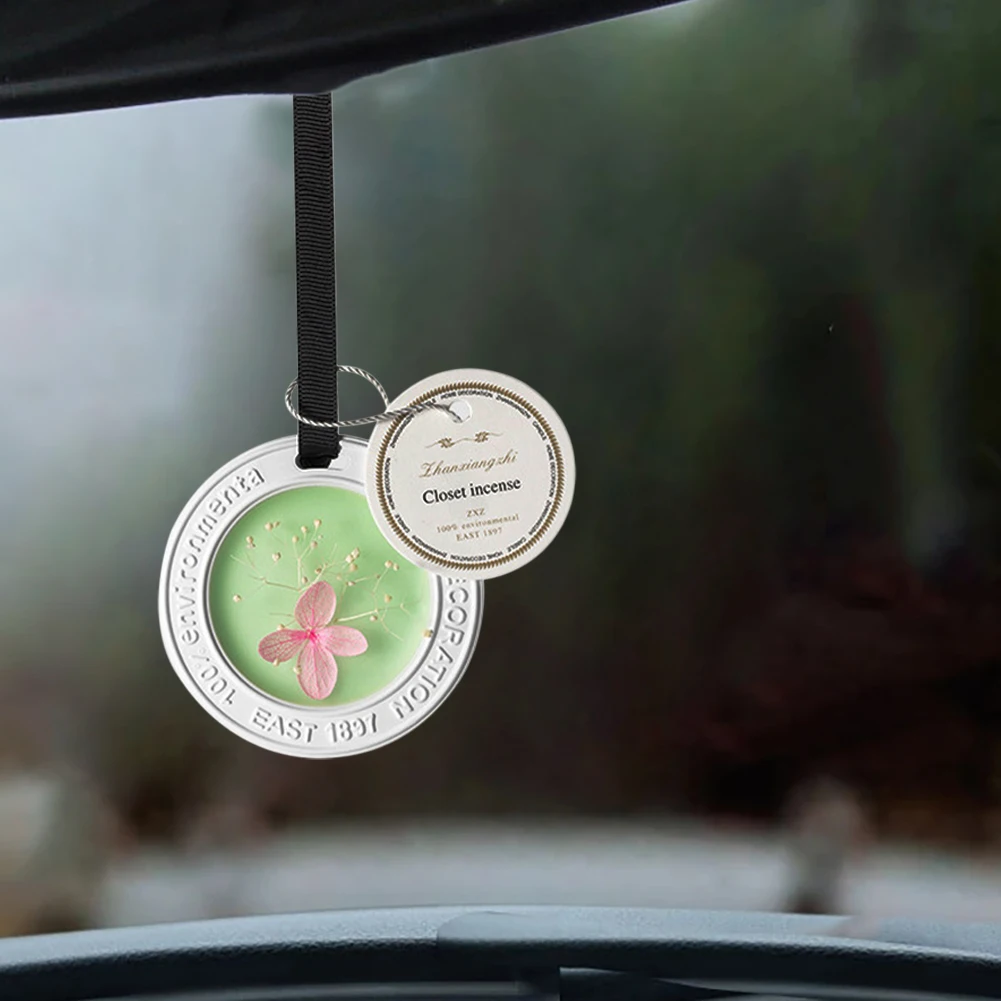 

Car Air Freshener Long Lasting Wax Tablet Aroma Diffuser Hanging Solid Prefume Auto Dashboard Fragrance Pendant Accessories