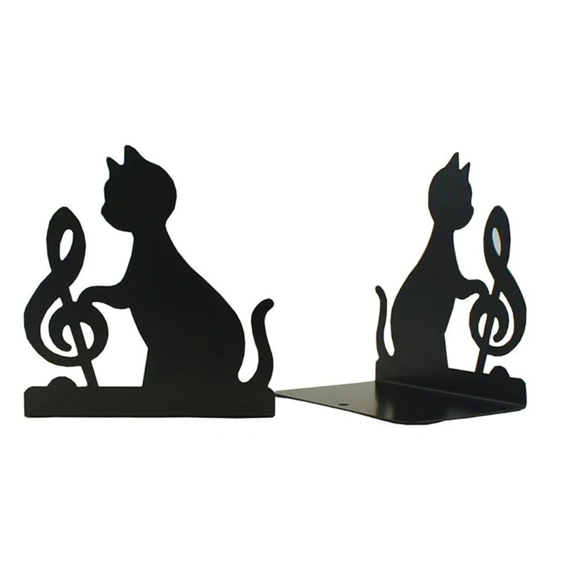 

Bookends Book Holder Black Animal Metal Art Bookend Vintage Table Desktop Decoration 1 Pairs, (Black) Drop Shipping