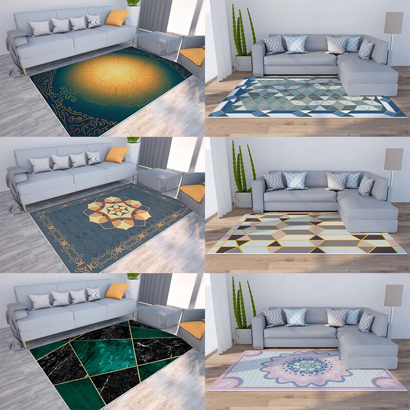 

Geometric Pattern Rug Home Floor Mat Living Room Home Decor Door Mat Rug