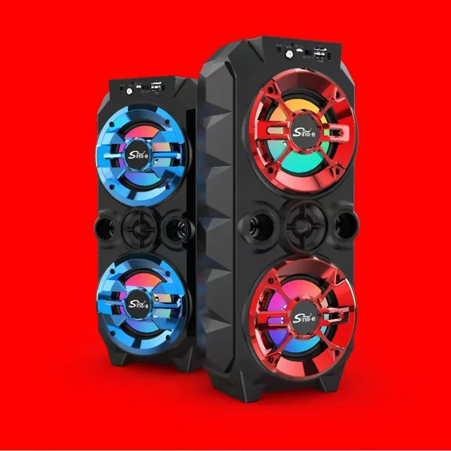 Двойные 4-дюймовые Bluetooth-колонки для караоке