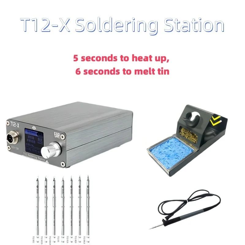 T12-X Большой ЖК-дисплей Интеллектуальная паяльная станция Цифровой электронный