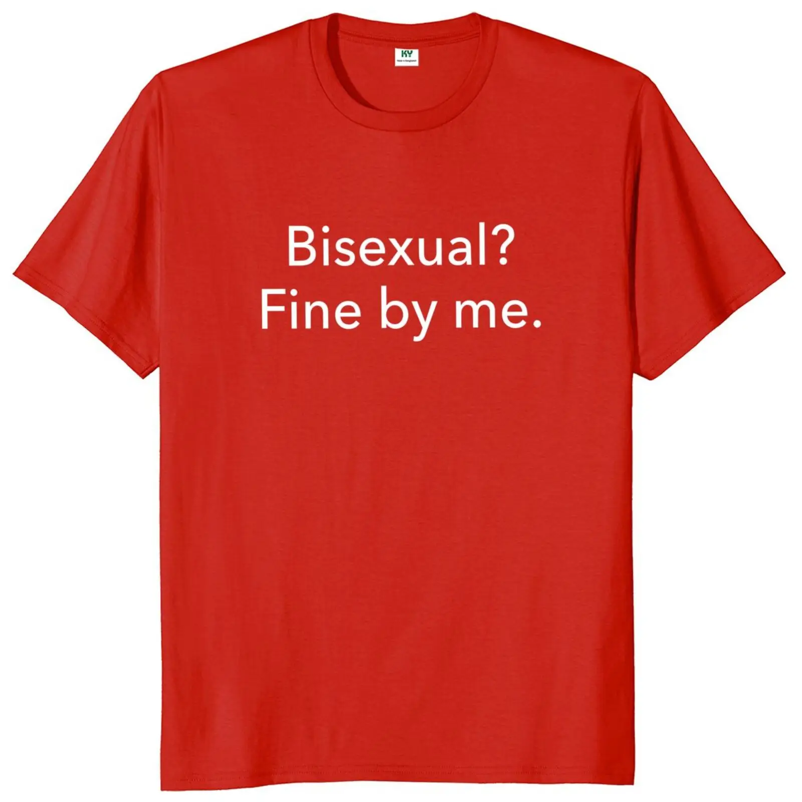 Футболка Bisexual Fine By Me смешная футболка ЛГБТ с мемом Подарочная юмором Футболки