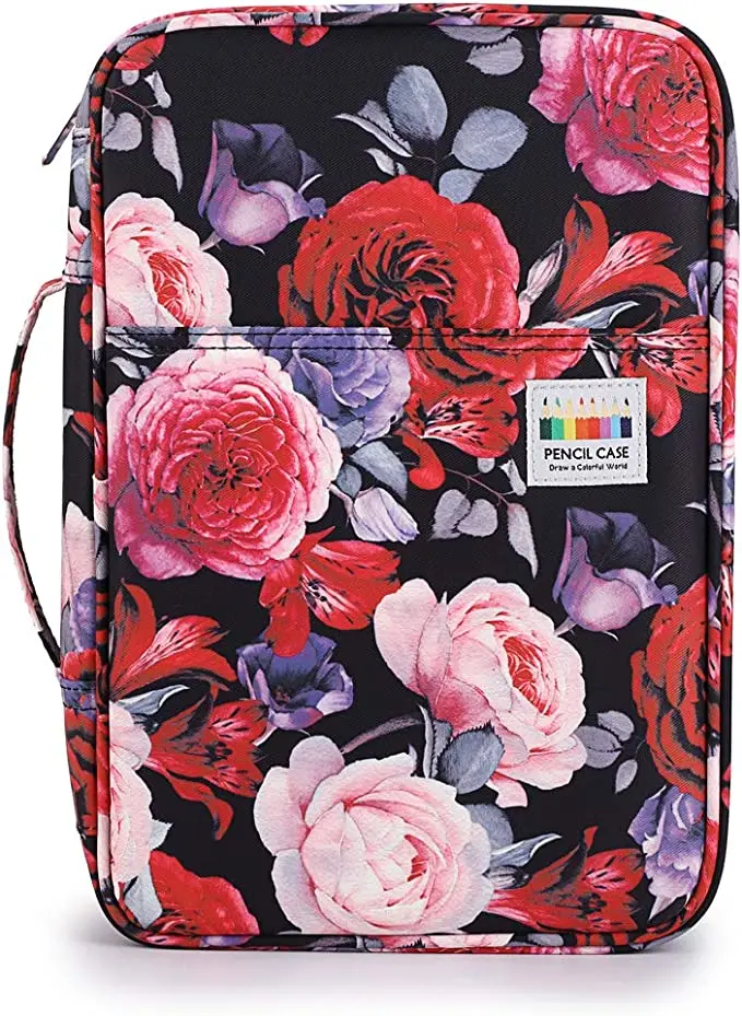 Case 300 Slots Pen Pencil Bag Organizer With Handy Wrap Port