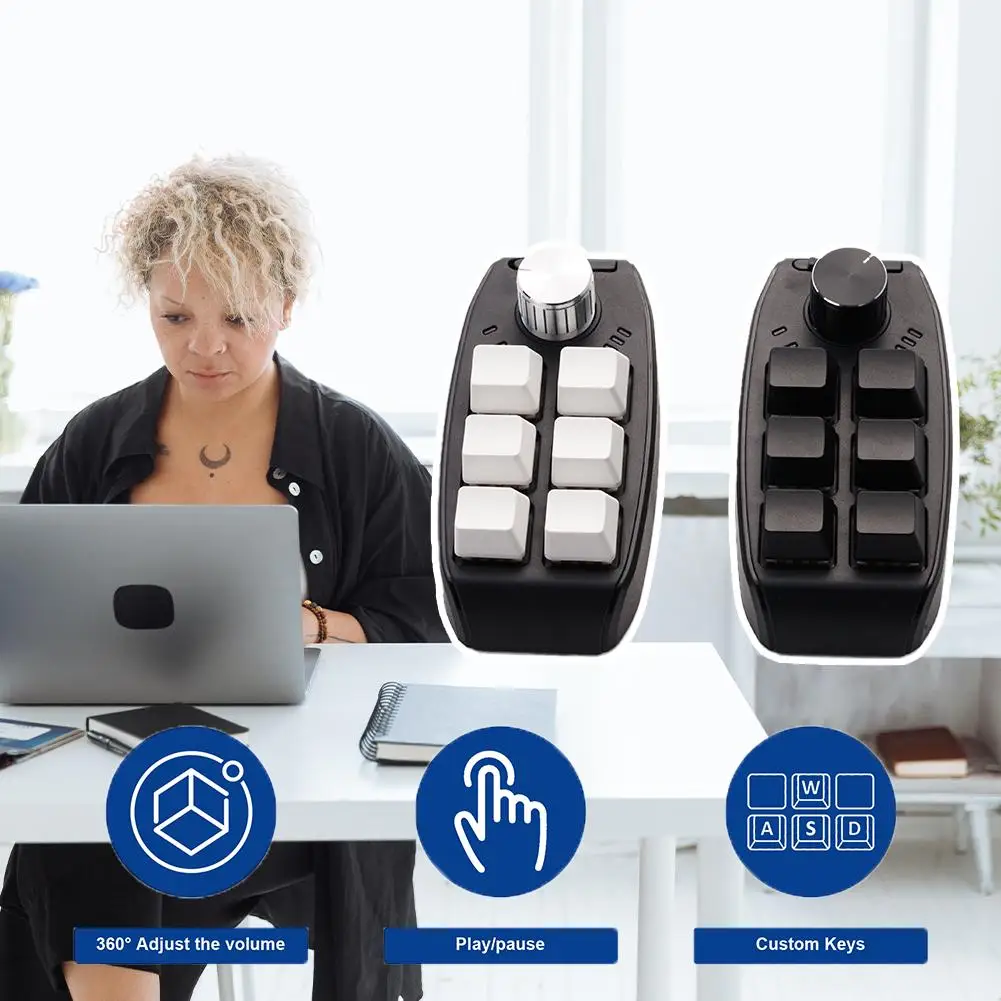 

Клавиатура Механическая программируемая для макросъемки, 6 клавиш, Bluetooth, USB