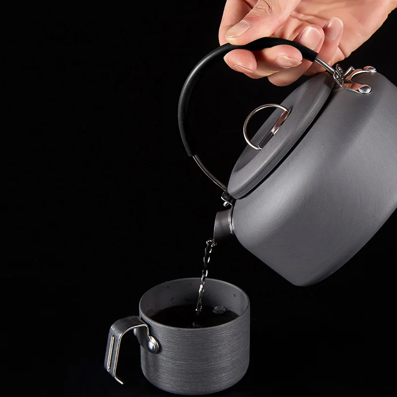 

0.8L/1.4L Outdoor Lightweight Aluminum Camping Teapot Kettle Coffee Pot Outdoor Kettle for Camping Hiking Backpacking
