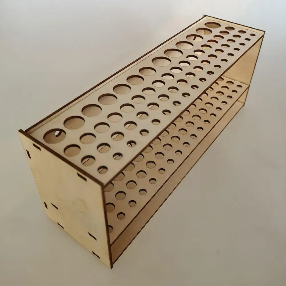 

67 Holes Paint Brush Holder Wooden Painting Pen Holder Desk Brushes Makeup Install Easy Holder Wooden Stand To Multifunctio K6T3