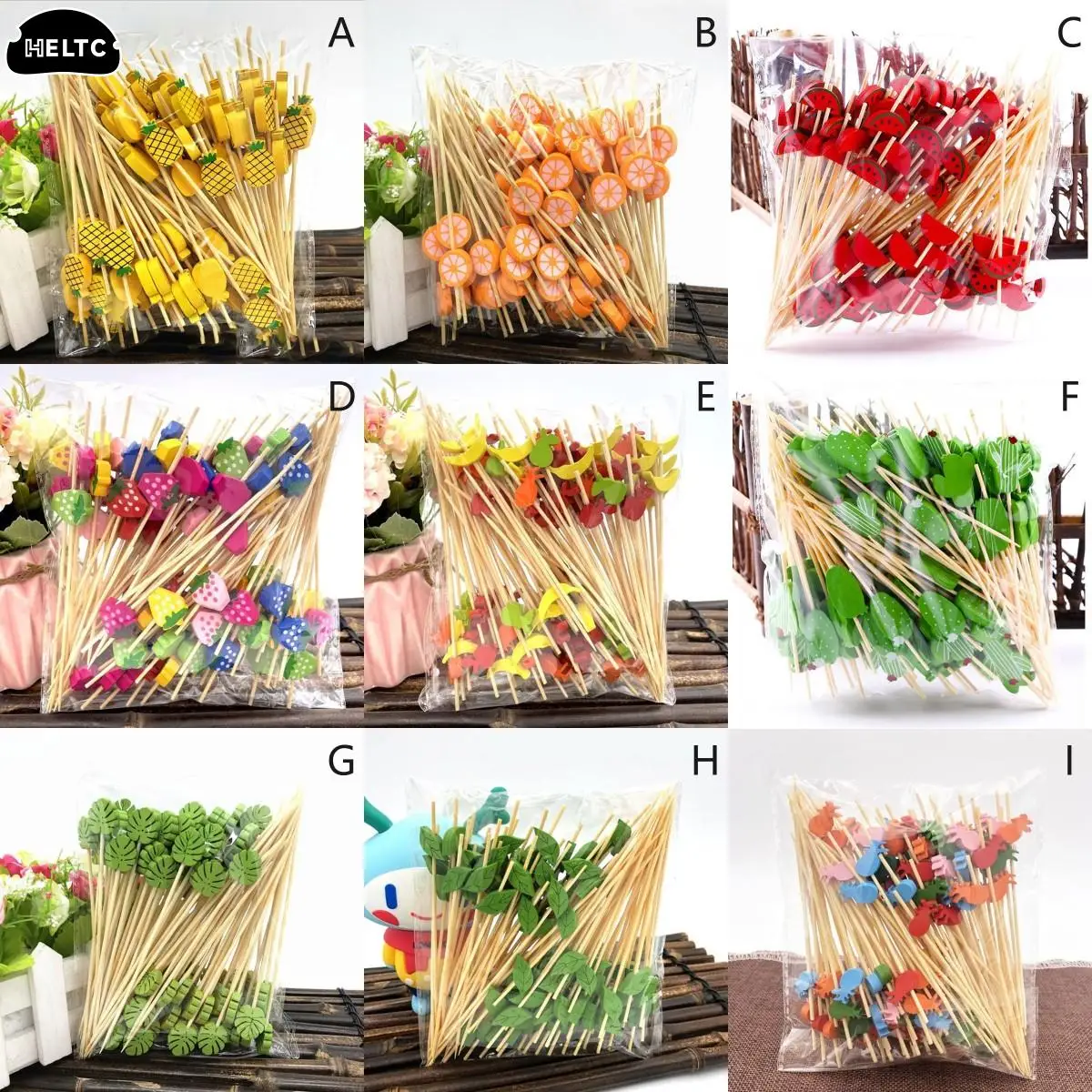 

Мини-шпажки одноразовые из бамбука, 6-100 шт.