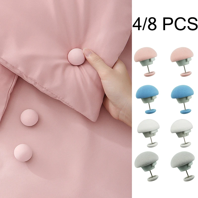 

Clip Quilt Slip-resistant Mushroom Clips Stand For Holder Pegs Covers Blanket Nordic Clothes 4/8pcs Clip Sheet Bed Fastener