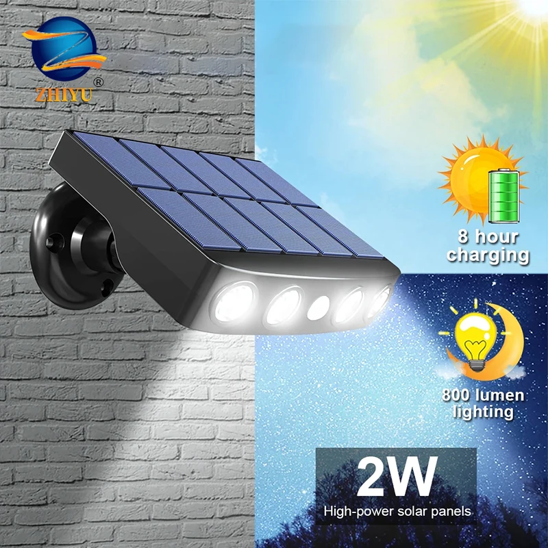 

LED Solar Panel Lighting Lamp Waterproof IP65 Outdoor Garden Decorative Lamps Sensor Wall Lights Courtyard Parking Spot Lights