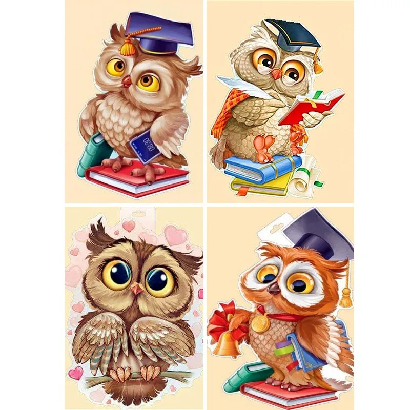 

5D Diamond Painting Doctor Owl with Glasses Diamond Embroidery Picture Of Rhinestones Mosaic Needlework DIY Child Room Decor
