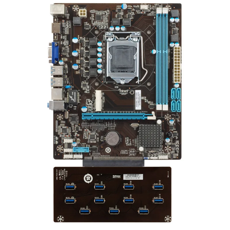 

Esonic B250-BTC Gladiators Mining motherboard support 12 gpu cards