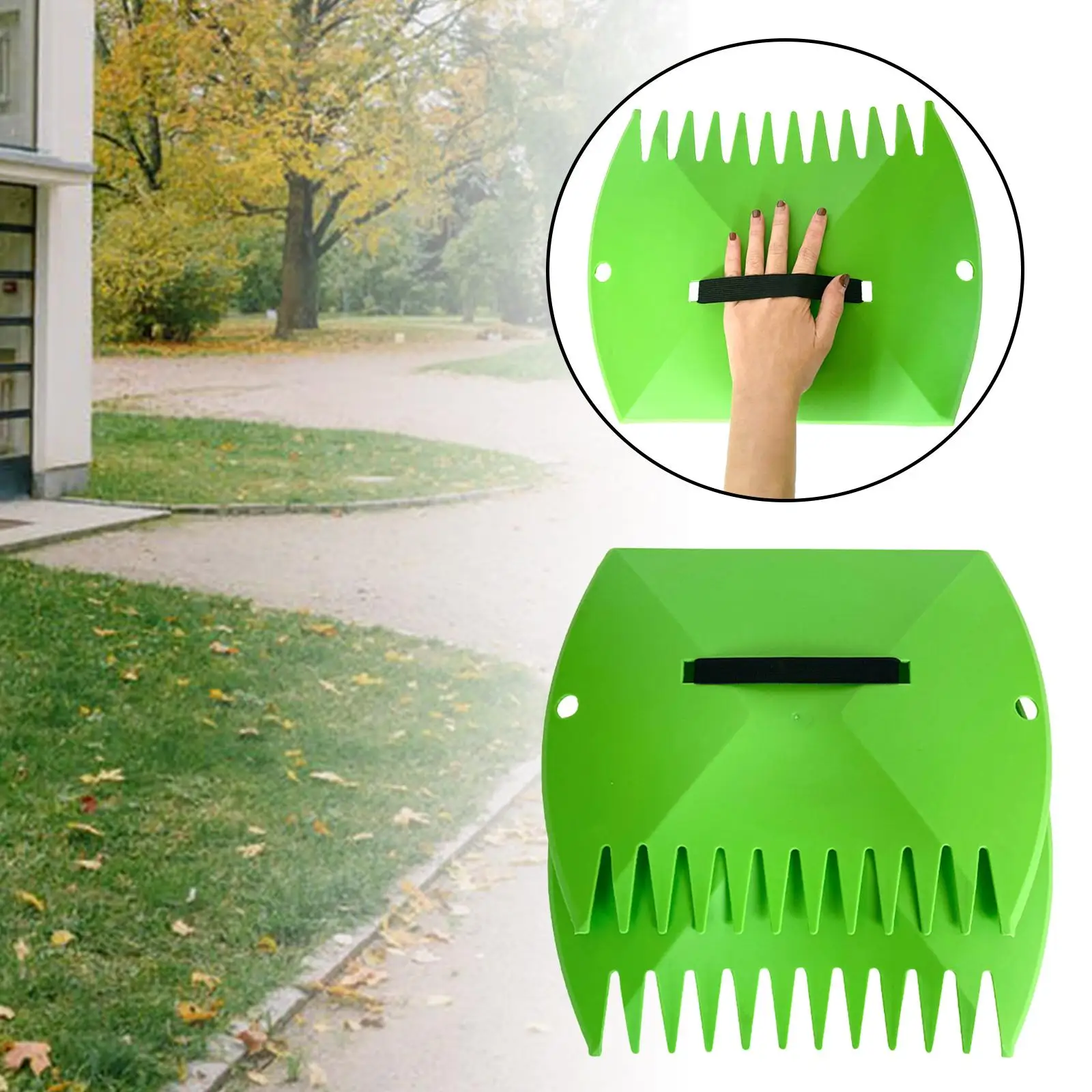 

2x Leaves Grabber Lightweight Hand Rake Leaves Collector Leaf Scoops for Picking up Leaves Cleaning Garbage Lawn Claw Outdoor