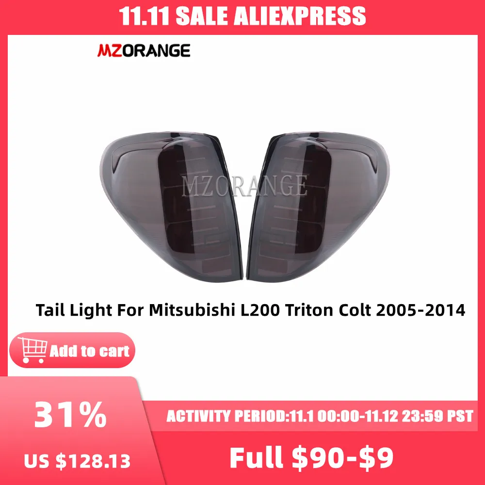 Дешево Автомобильный светодиодный задний фонарь для Mitsubishi L200 Triton Colt 2005-2014, задний стоп-сигнал, противотуманная фара, сигнал поворота, автомобильны...