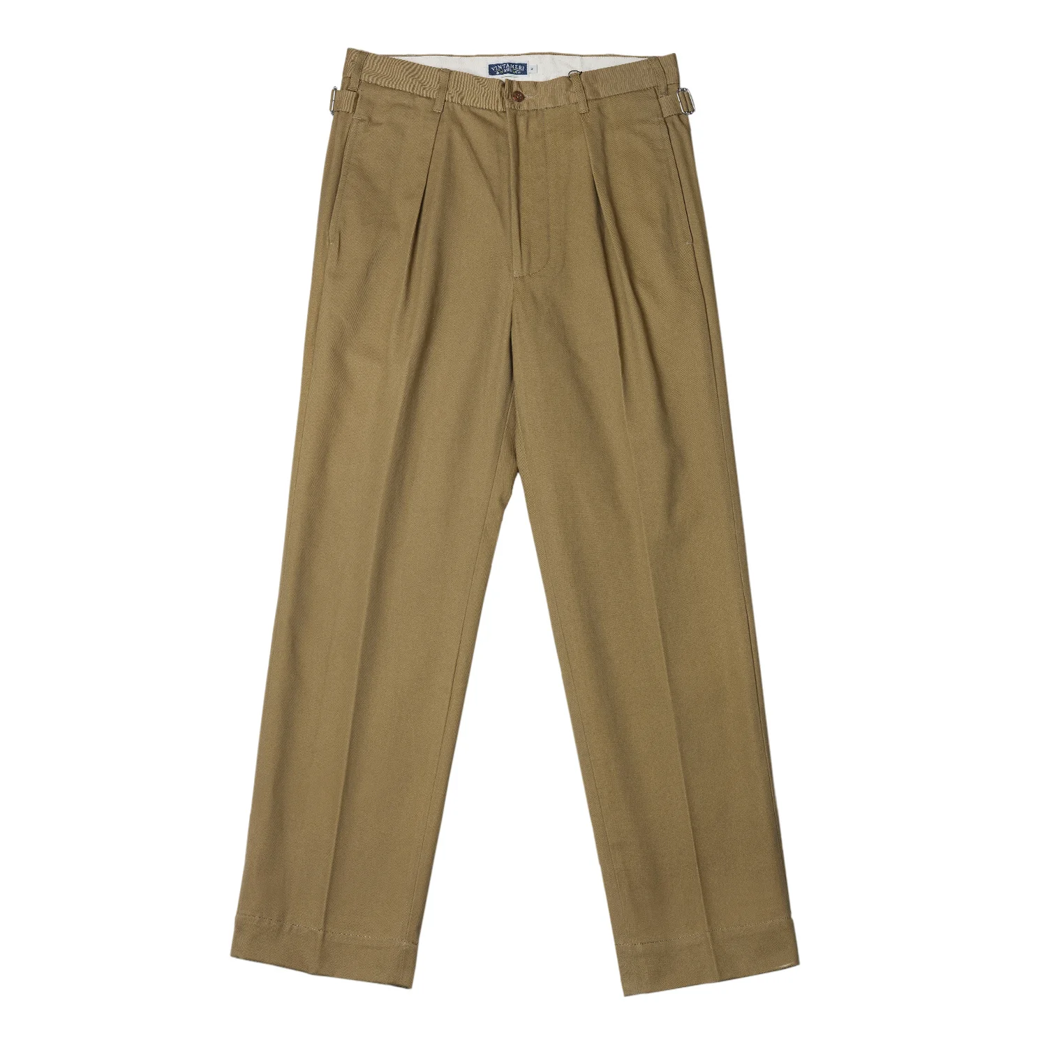 Men's Pleated Trousers Straight High-waist Classic Elegant Gentlemen Chinos Vintage Naples Slacks Designer Pants for Male