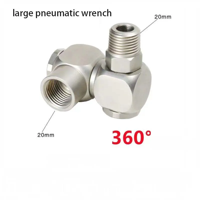 Universal 360 Rotating Air Hose Connector Adapter Flow Aluminum Tool Threaded Joint For All Kinds of Pneumatic Tools