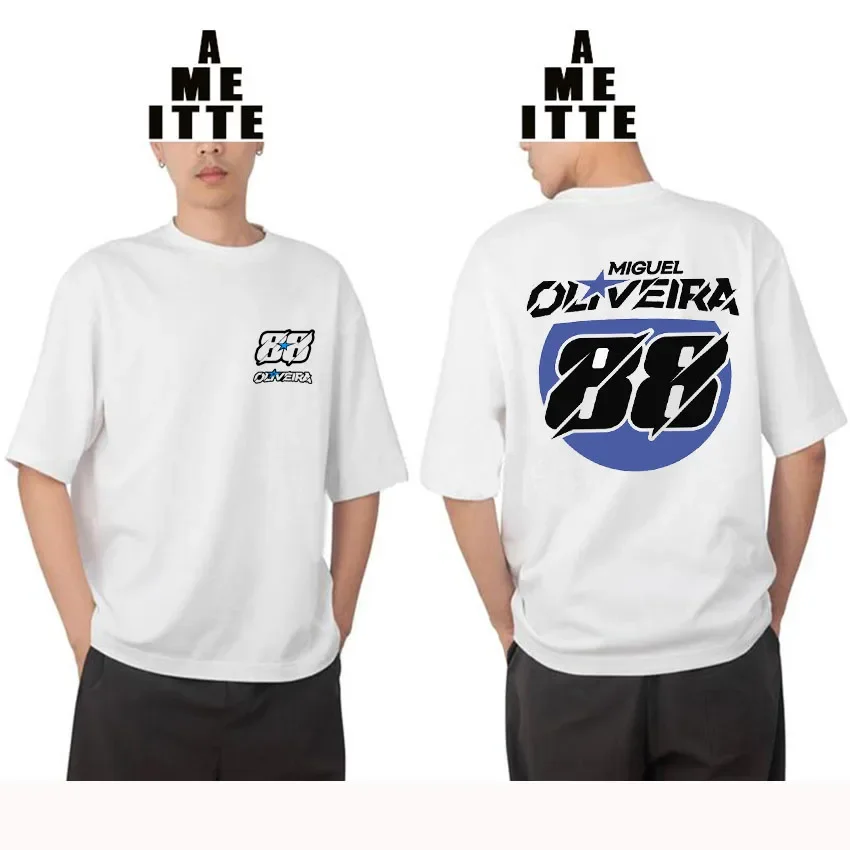 88 # Miguel Oliveira 2023 Классическая футболка новые мужские с коротким рукавом хип-хоп