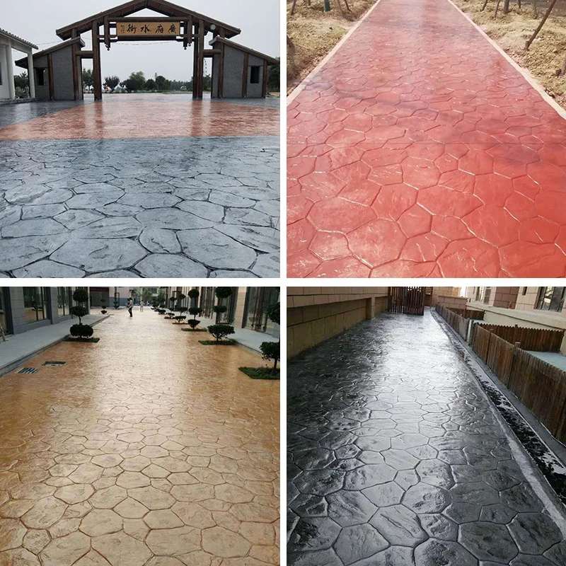 Шестигранный/Прямоугольный Штамп из Полиуретана с Натуральной Текстурой Сланца для Бетонных Стен и Декорирования Двора/Сада.